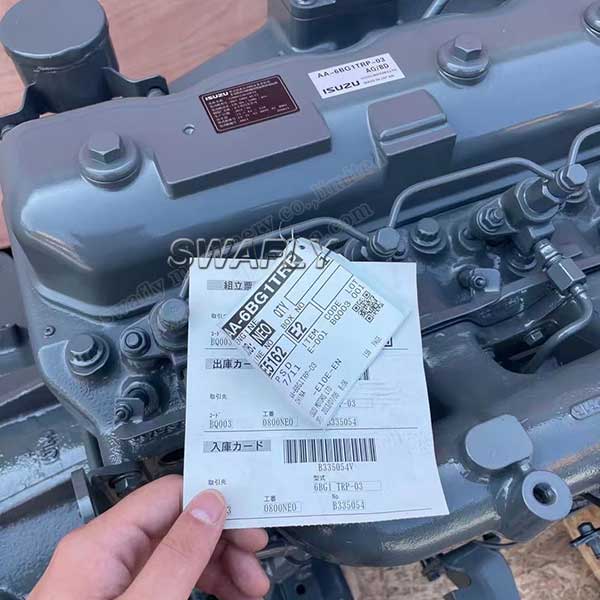 Isuzu A-6BG1TRP Engine 128.5KW